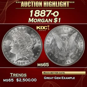 1887-o Morgan Dollar $1 ms65 SEGS