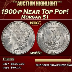 1900-p Morgan Dollar Near Top Pop! $1 ms66+ SEGS