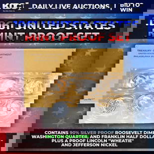 1961 United States Mint Silver Proof Set In Original Goventment Packaging, 5 Coins - Manilla: 1961 United States Mint Silver Proof Set In Original Goventment Packaging, 5 Coins - Manilla Envelope. Those who appreciate low-mintage coins of the finest quality will enjoy owning this official 1956