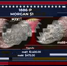 1886-p Morgan Dollar $1 ms66+ SEGS