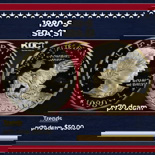1980-s Proof Susan B. Anthony Dollar $1 pr70 dcam SEGS: 1980-s Susan B. Anthony Dollar $1 pr70 dcam SEGS.