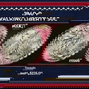 1940-p Walking Liberty Half Dollar 50c Grades ms66: 1940-p Walking Liberty Half Dollar 50c Grades ms66.