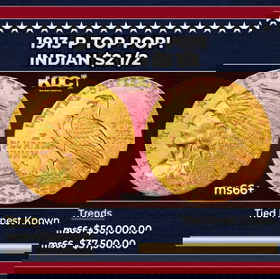 1913-p Gold Indian Quarter Eagle TOP POP! $2 1/2 GEM++ Unc USCG: 1913-p TOP POP! Gold Indian Quarter Eagle $2 1/2 GEM++ Unc USCG. The 1913 Indian quarter eagle is available in lower grades, but at the Premium Gem level it is conditionally rare. Blond-gold luster gl
