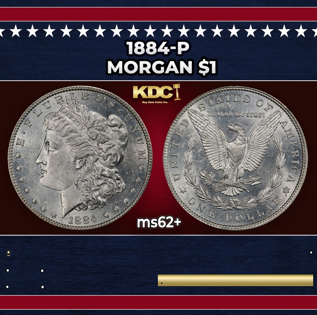 1884-p Morgan Dollar $1 Grades Select Unc (1 of 3)