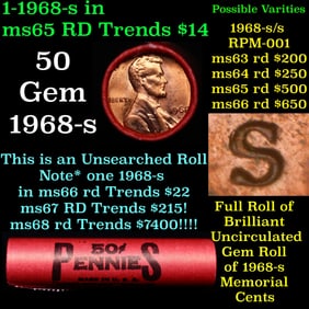 1918-p Lincoln Cent 1c Grades ms65+ rd
