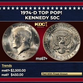 1776-1976-d Kennedy Half Dollar Near Top Pop 50c ms67 SEGS