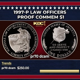 1997-P Law Officers Proof Modern Commem Dollar $1 pr70 dcam SEGS