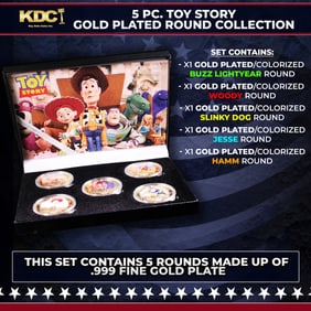 The Great Stan Lee Tribute Collection 5 Gold Plated Rounds, 1 24K Gold Banknote, & 2 Trading Cards
