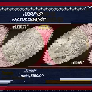1898-o Morgan Dollar $1 Grades ms64: 1898-o Morgan Dollar $1 Grades ms64.
