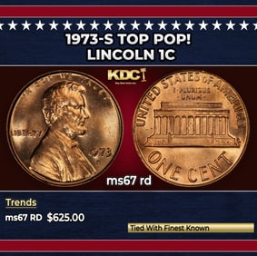 1975-p Lincoln Cent Near Top Pop 1c ms67 rd SEGS