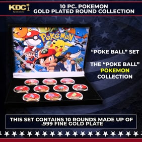 5 Coin Disney Mickey and Friends Gold Plated Round Collection A