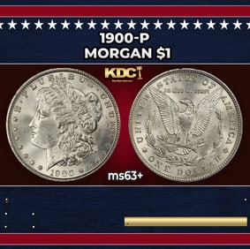 1900-p Morgan Dollar $1 Grades ms63+