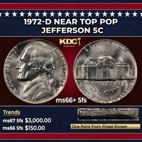 1973-p Jefferson Nickel TOP POP! 5c ms67 5fs SEGS