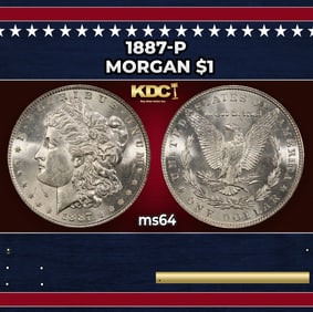 1887-p Morgan Dollar $1 Grades ms64