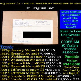 Original sealed Box of 5x 1979 United States Mint Set's