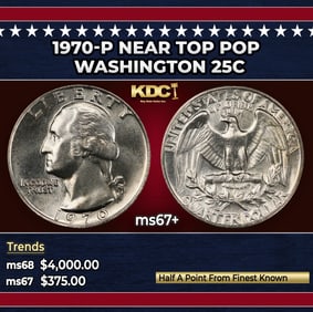 1978-p Washington Quarter Near Top Pop 25c ms67 SEGS
