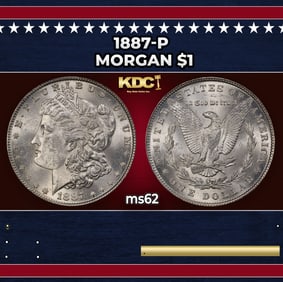 1887-p Morgan Dollar $1 Grades ms62