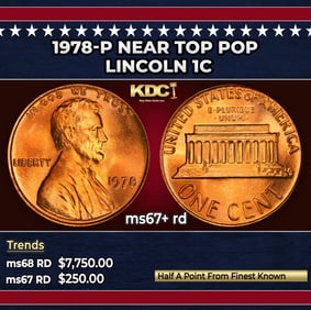 1973-p Lincoln Cent Near Top Pop 1c ms67 rd SEGS