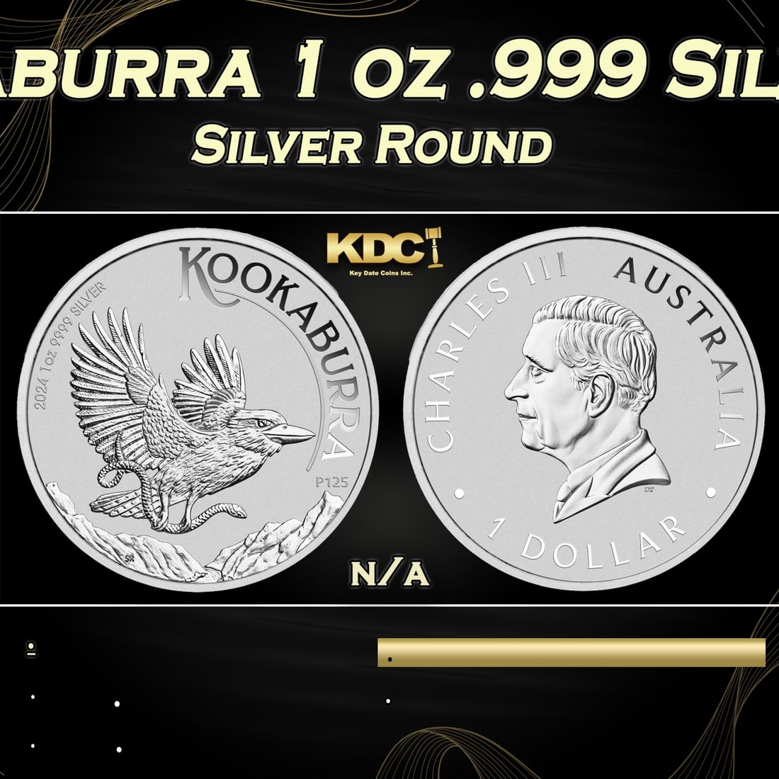 2024 Silver Kookaburra 1 oz .999 Silver Australia $1 Round (1 of 3)