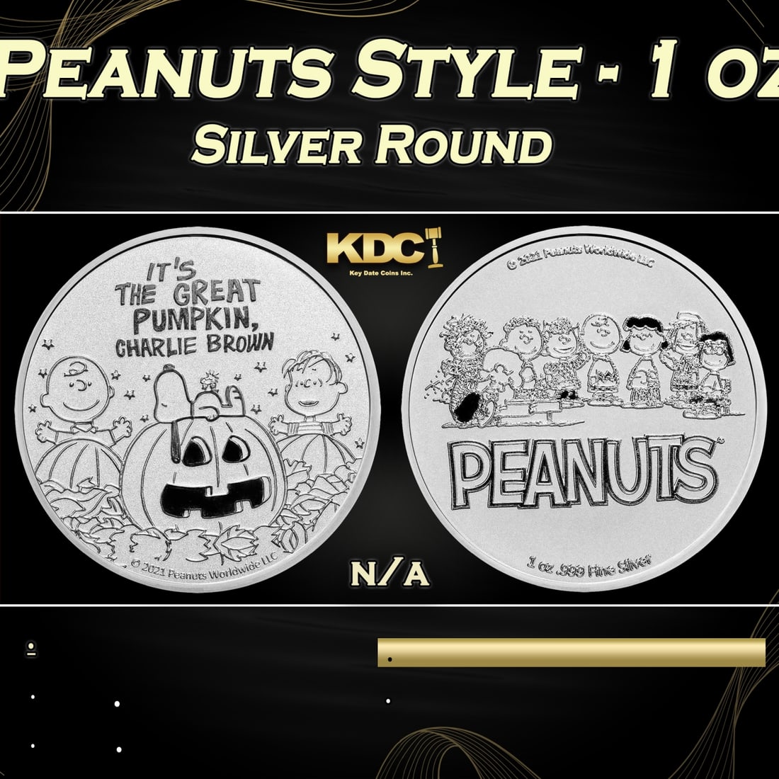 Great Pumpkin Peanuts Style - 1 oz Silver Round Round (1 of 3)