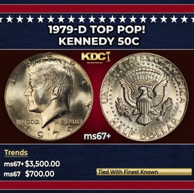 1973-d Kennedy Half Dollar Near Top Pop 50c ms67 SEGS