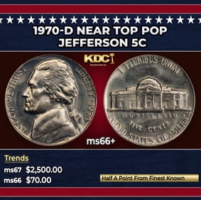 1971-d Eisenhower Dollar Near Top Pop $1 ms67 SEGS