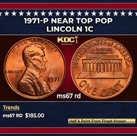 1978-p Lincoln Cent Near Top Pop 1c ms67 rd SEGS