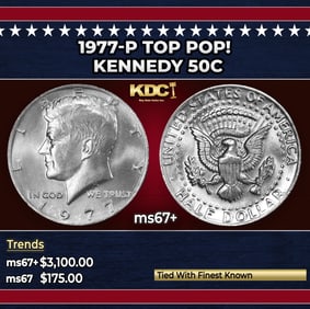 1776-1976 Kennedy Half Dollar TOP POP! 50c ms67+ SEGS
