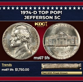 1974-p Lincoln Cent Near Top Pop 1c ms67 rd SEGS