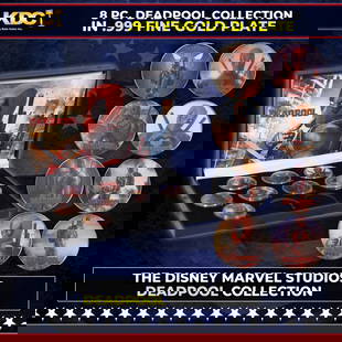 8 Coin Marvel Disney Deadpool Gold Plated Round Collection x-men: 8 Coin Marvel Disney Deadpool Gold Plated Round Collection x-men.