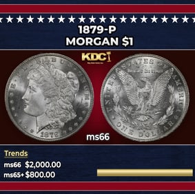 1879-p Morgan Dollar $1 ms66 SEGS