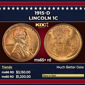 1915-d Lincoln Cent 1c ms65+ rd SEGS