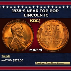 1938-s Lincoln Cent Near Top Pop 1c ms67 rd SEGS