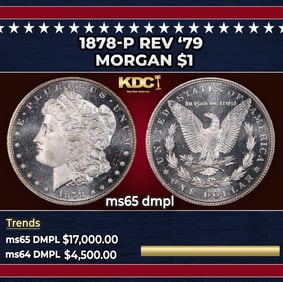 1878-p Rev '79 Morgan Dollar $1 ms65 dmpl SEGS