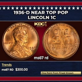 1936-d Lincoln Cent Near Top Pop 1c ms67 rd SEGS