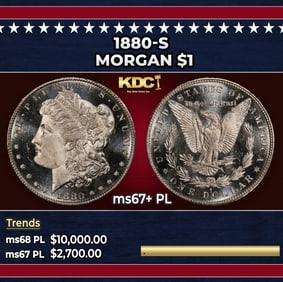 1880-s Morgan Dollar $1 ms67+ PL SEGS