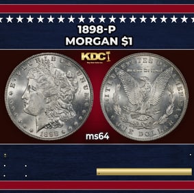 1898-p Morgan Dollar $1 Grades ms64