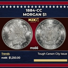 1884-cc Morgan Dollar $1 ms66 SEGS