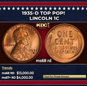 1935-d Lincoln Cent TOP POP! 1c ms68 rd SEGS