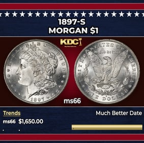 1897-s Morgan Dollar $1 ms66 SEGS