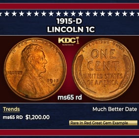 1915-d Lincoln Cent 1c ms65 rd SEGS