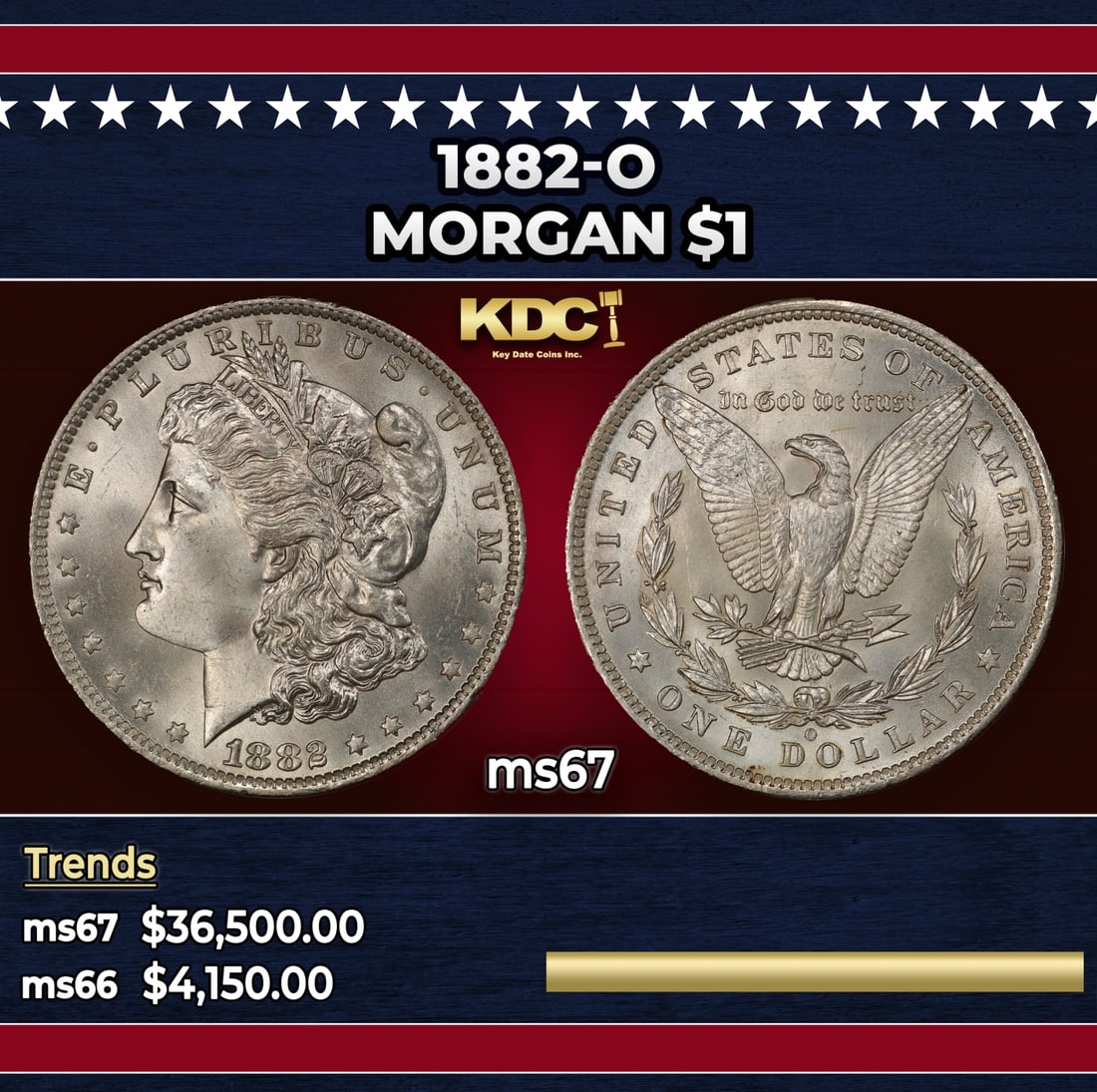 1882-o Morgan Dollar $1 ms67 SEGS (1 of 3)