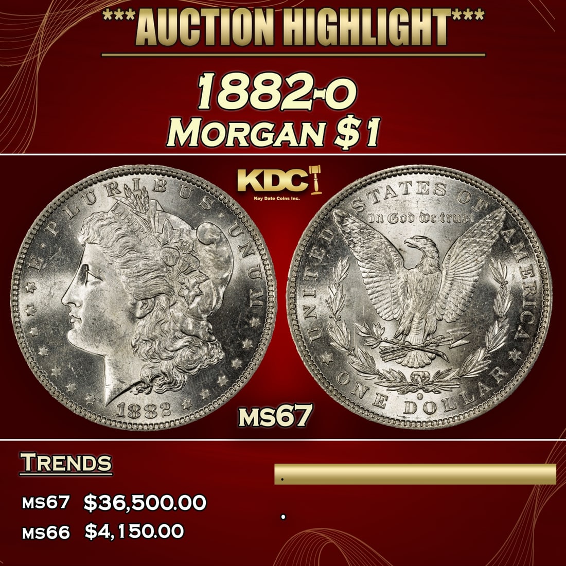 1882-o Morgan Dollar $1 ms67 SEGS (1 of 3)