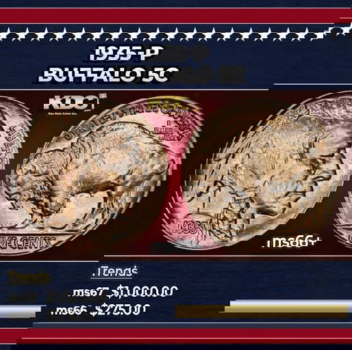 1935 Buffalo Nickel Cac Ms66