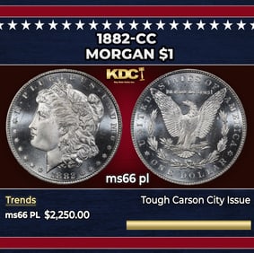 1882-cc Morgan Dollar $1 ms66 pl SEGS