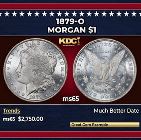 1879-o Morgan Dollar $1 ms65 SEGS