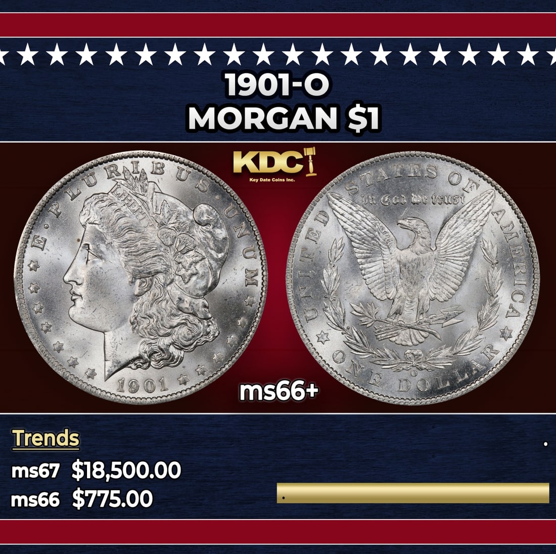 1901-o Morgan Dollar $1 ms66+ SEGS (1 of 3)