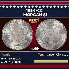 1884-cc Morgan Dollar $1 ms66+ SEGS