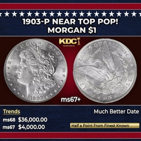 1903-p Morgan Dollar Near Top Pop! $1 ms67+ SEGS