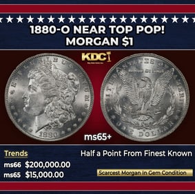 1880-o Morgan Dollar Near Top Pop! $1 ms65+ SEGS